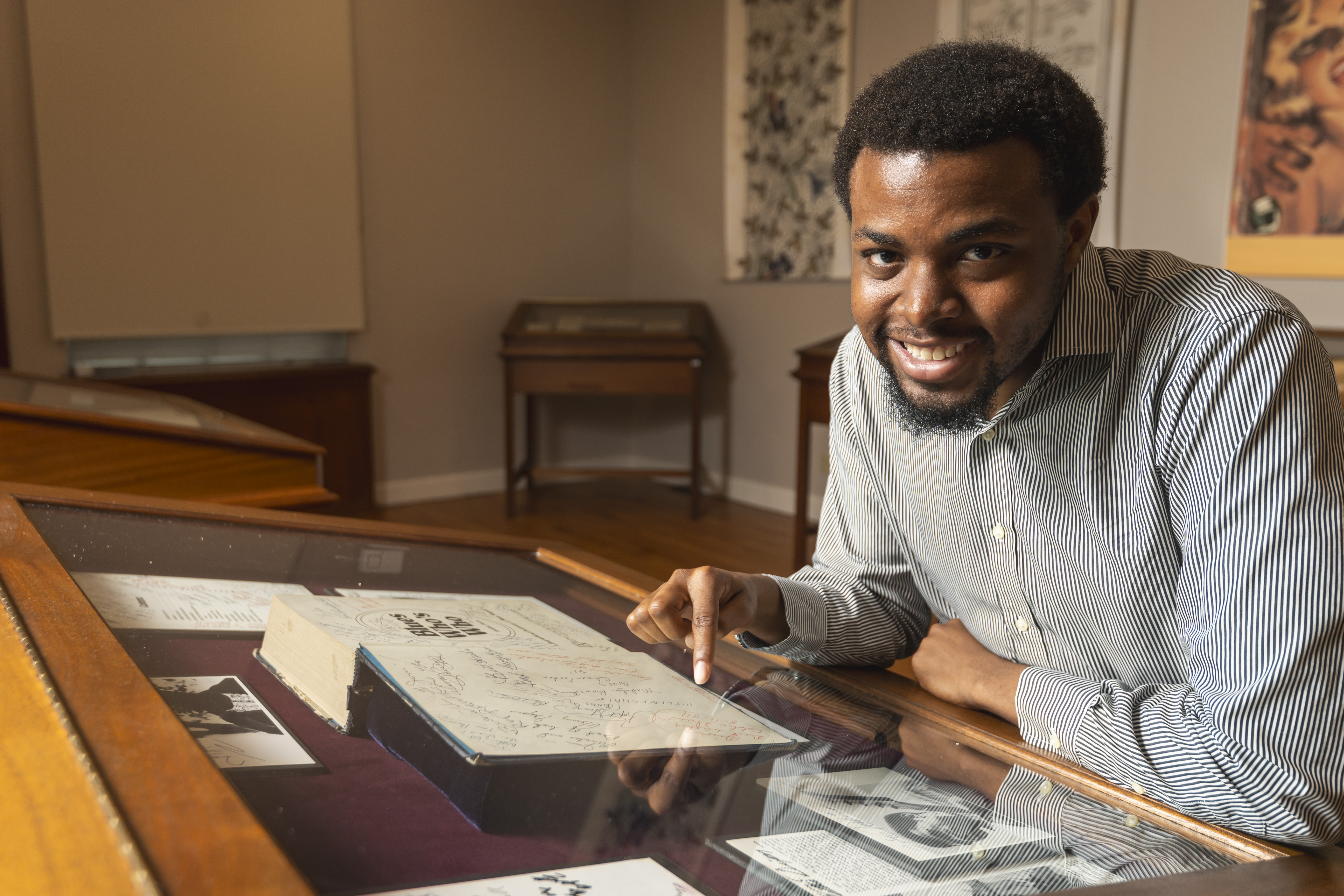 A History student examines sources at the archives.