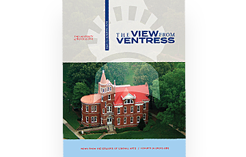 The View from Ventress newsletter cover with image of aerial photo of Ventress hall