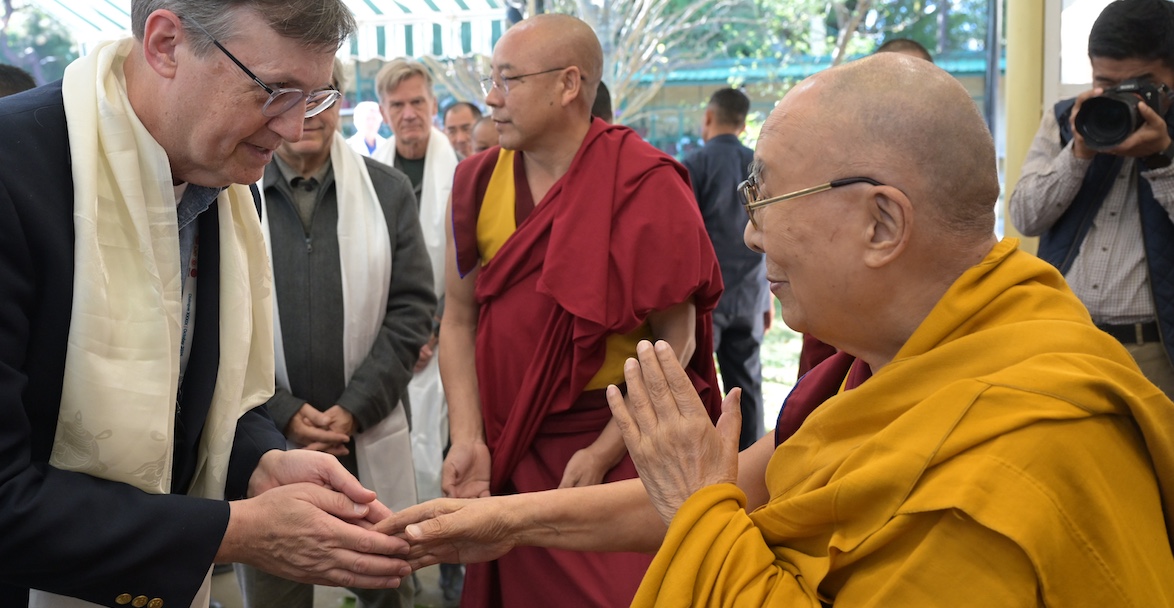 Professor Bob Cummings and the His Holiness the Dalai Lama 