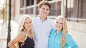 From left to right: Katherine, Will & Ann Weston Sistrunk will be second generation UM students in the fall.