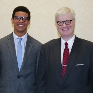 Austin Powell, UM Associated Student Body president, and John Czarnetzky, Ole Miss professor of law, were among those honored at the 30th annual Higher Education Appreciation Day- Working for Academic Excellence program in Jackson. Submitted photo