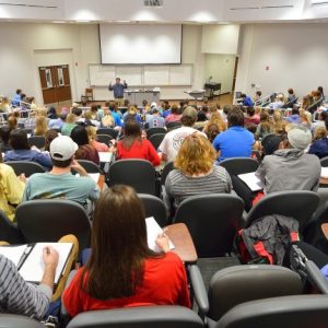 The PLATO program allows students in large lecture classes to get a personalized learning experience.Photo by Robert Jordan/Ole Miss Communications