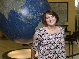 Gwenafaye McCormick of Tuscaloosa, Alabama, will be studying at Waseda University in Tokyo, Japan this year as the inaugural recipient of the Ira Wolf Scholarship. Photo by Thomas Graning/UM Communications