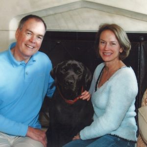 Ken and Carol Lackey at home with Hunter