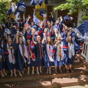 A degree from the Croft Institute for International Studies serves as a passport into the world economy. Here, the 2018 class celebrates its graduation. Photo by Thomas Graning/Ole Miss Digital Imaging Services