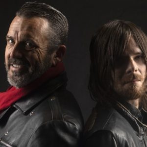 Gene Russell (left) and Nicholas Roylance raise money for the nonprofit Walkers for Warriors by portraying ‘Walking Dead’ characters Negan and Daryl Dixon, respectively. Roylance is an Ole Miss student majoring in theatre arts.