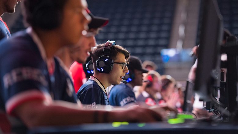 The Ole Miss Esports team travels to Mississippi State this weekend (Oct. 5) to participate in the second annual Esports Egg Bowl competition. The free event begins at 10 a.m. in MSU’s Humphrey Coliseum and also is viewable online via MSU Esports’ Twitch channel. Ole Miss hosted the event last year at The Pavilion at Ole Miss. Photo by Kevin Bain/Ole Miss 