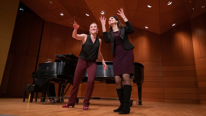 Acclaimed mezzo-soprano Sandra Piques Eddy (right) conducts a master class as part of the UM Living Music Resource’s Living Music Institute in 2019. This year’s Living Music Institute includes an aria competition that is open to the public at 10 a.m. Sunday (Jan. 19) in Nutt Auditorium Photo by Kevin Bain/Ole Miss 