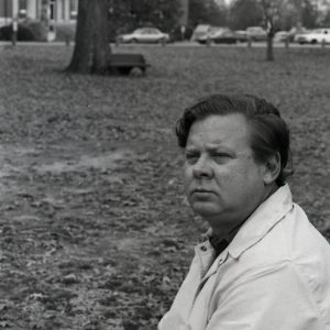 Willie Morris relaxes in the Grove at the University of Mississippi. Photo courtesy Bern and Franke Keating Collection, Southern Media Archive/University of Mississippi Library
