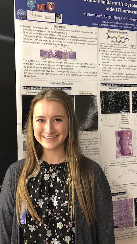 Mallory Loe, a graduate of the UM Sally McDonnell Barksdale Honors College, completed a research fellowship with the HST-Wellman Summer Institute for Biomedical Optics. Submitted photo