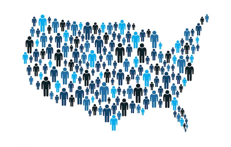 American People by the Map illustration