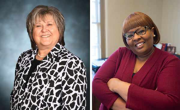 Joann Edwards (left) and the late Jackie Certion are winners of the 2021 Frist Student Service Award at the University of Mississippi.