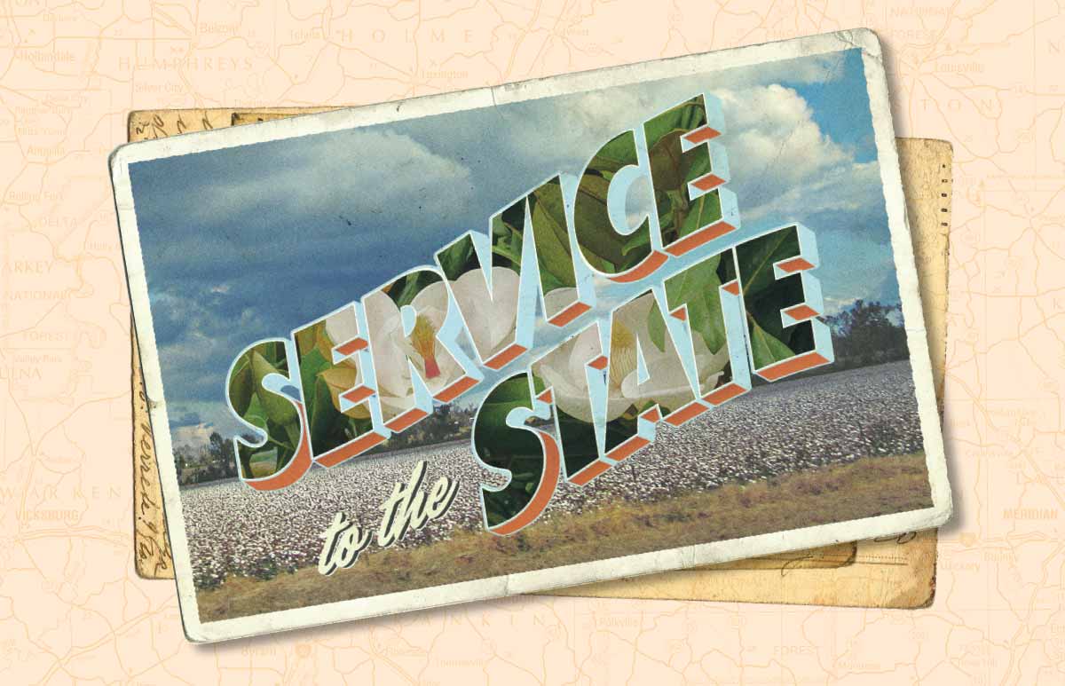 Service to the State postcard