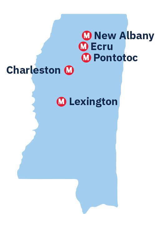 MPartner Mississippi locations map