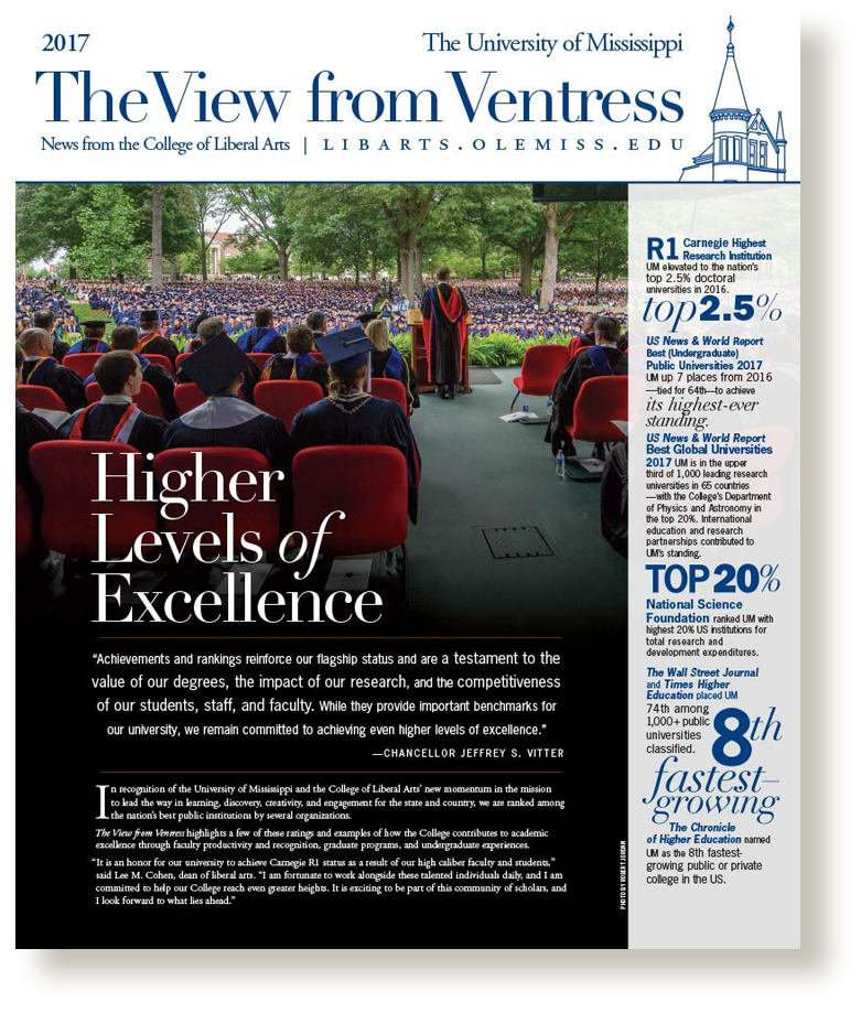 Cover of the 2017 View from Ventress newsletter