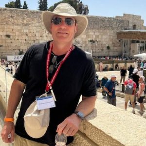Joseph Holland visits the Western Wall in Jerusalem this summer. Submitted photo