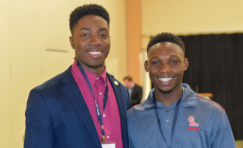 CEED Innovation Scholars Jhalen Wells (left) and Kyion White