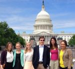 Students enrolled in a Study USA course visit Capitol Hill.