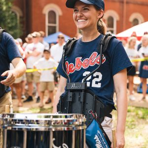 Chloe King moments before tapping off the Grove Show performance for the Ole Miss v. Troy football game. Submitted photo