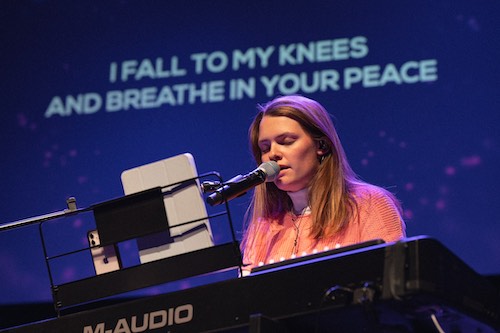 Chloe King at Sunday morning worship at Oxford-University United Methodist Church. Submitted photo