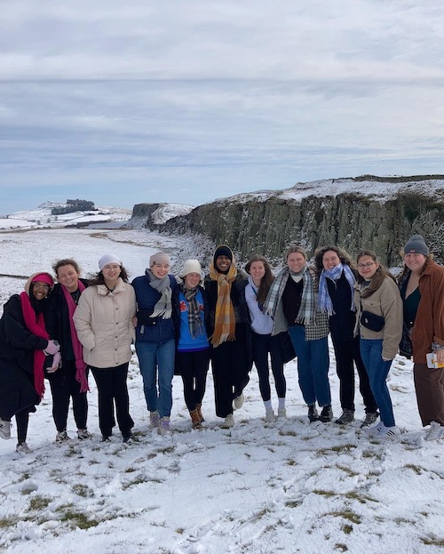 Fantasy Fiction in the UK students on Hadrian’s Wall.