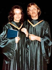 Debra and Alan Spurgeon in choir, 1972