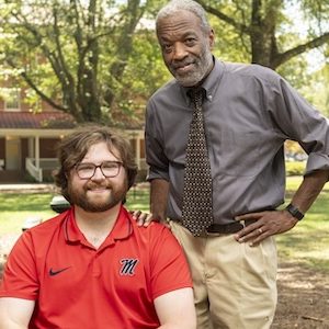 Randy Morgan (left) was struggling in his graduate studies, he turned to sociology professor Kirk Johnson